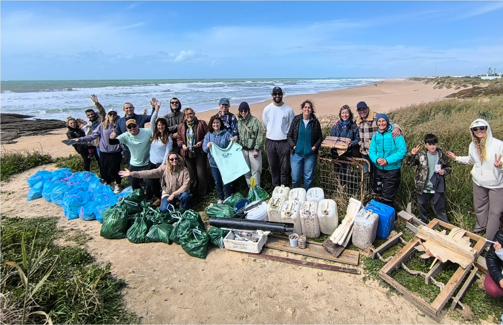 Voluntarios en la playa
